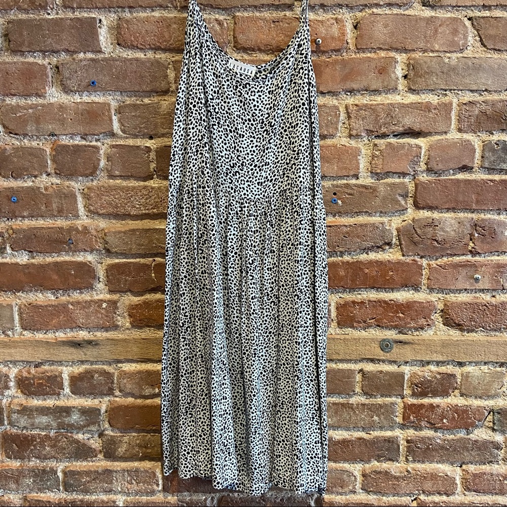 LACAUSA easy spotted black and white Dress